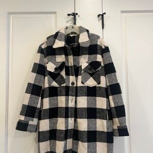 RD Style Black and White Checkered Utility Jacket